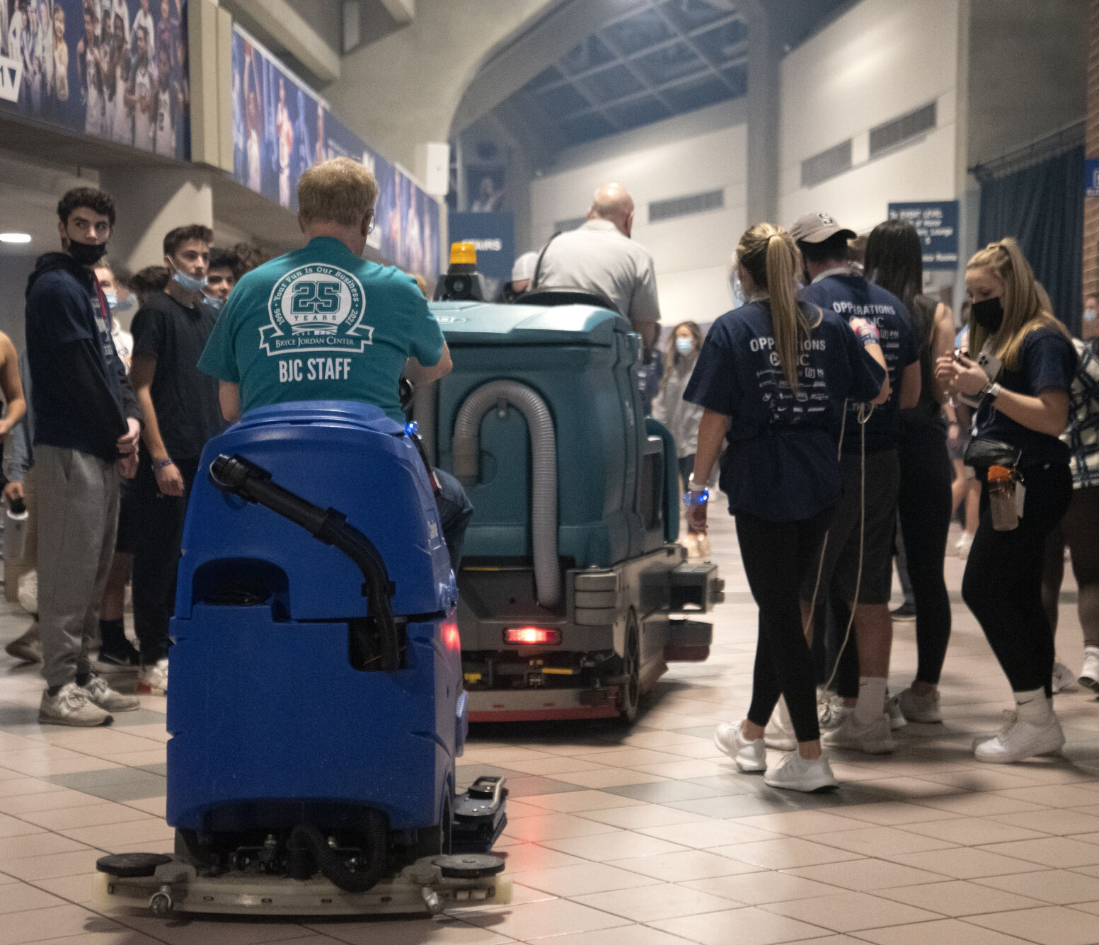 THON 2022, BJC staff cleans floor
